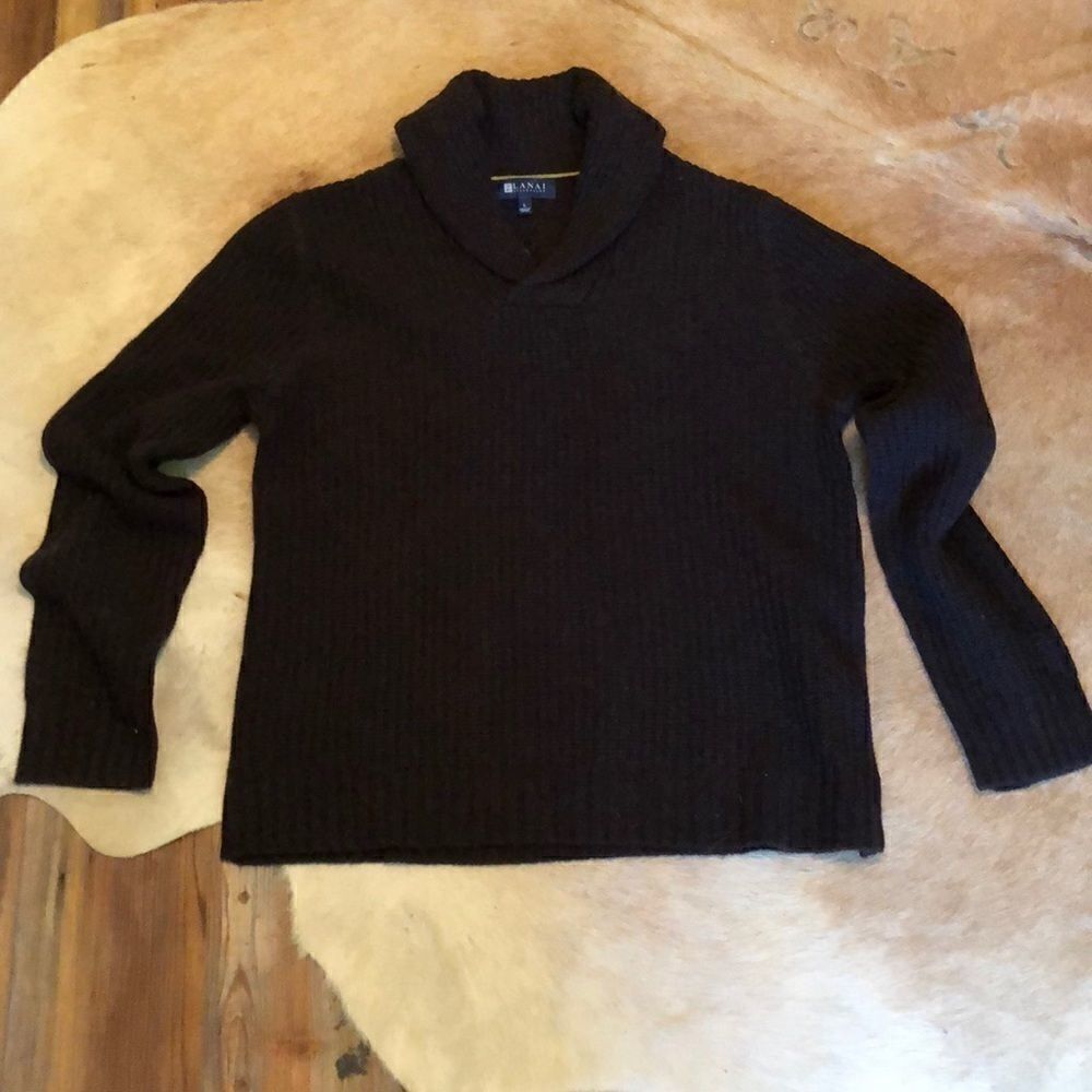 Lanai Cashmere/Wool Dark Brown Sweater - Picture 2 of 6